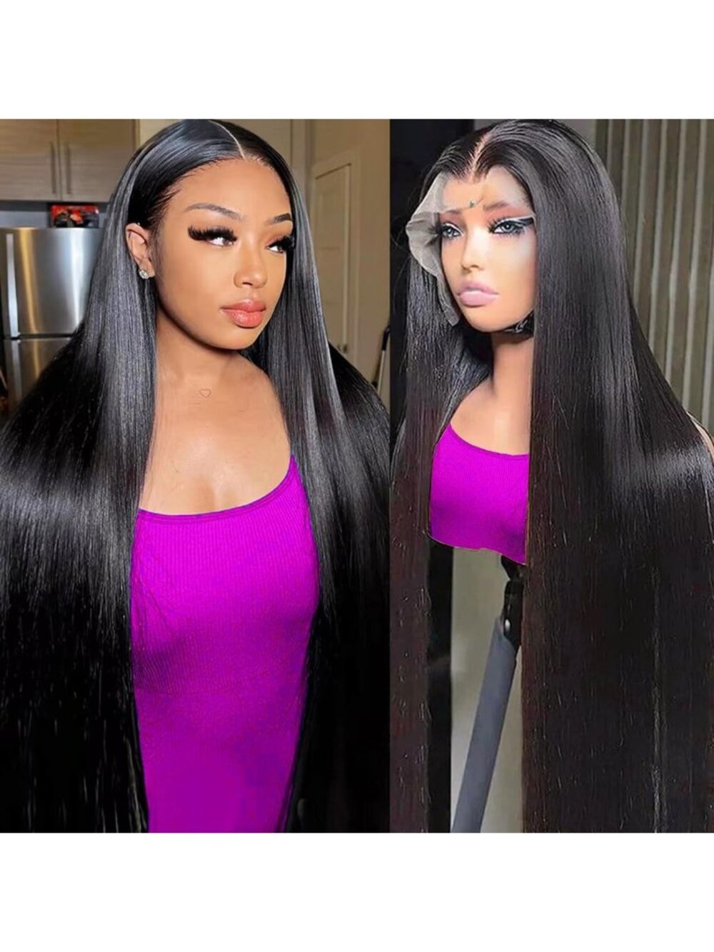 30 Inch 13x6 Lace Front Wigs Human Hair 200 Density Straight HD Lace Front Wigs